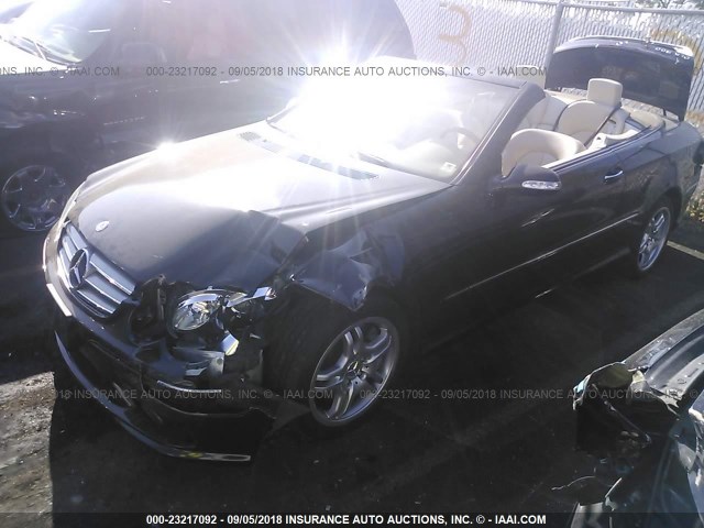 WDBTK75G04T009452 - 2004 MERCEDES-BENZ CLK 500 BLACK photo 2