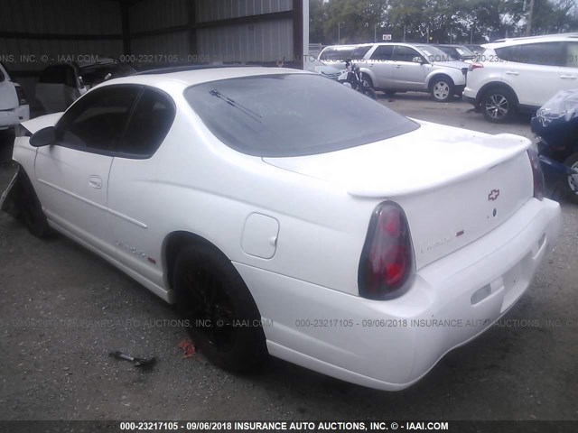 2G1WX15K229264702 - 2002 CHEVROLET MONTE CARLO SS WHITE photo 3