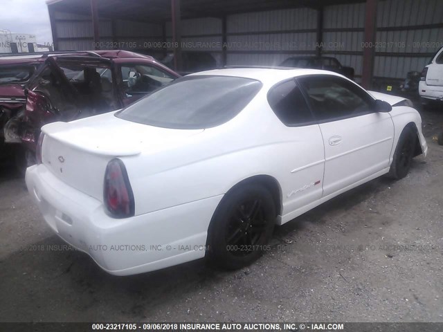 2G1WX15K229264702 - 2002 CHEVROLET MONTE CARLO SS WHITE photo 4