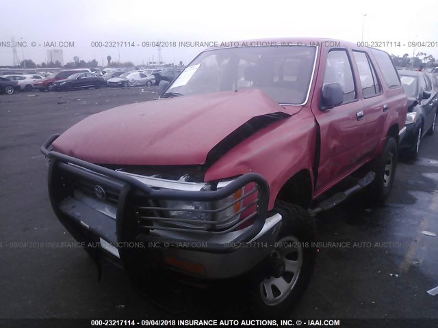 JT3VN29V3S0053283 - 1995 TOYOTA 4RUNNER VN29 SR5 RED photo 2