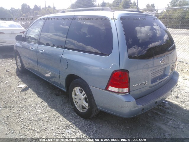 2FMZA52227BA23235 - 2007 FORD FREESTAR SEL BLUE photo 3