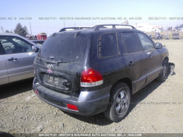 KM8SC73D95U869876 - 2005 HYUNDAI SANTA FE GLS/LX BLACK photo 4