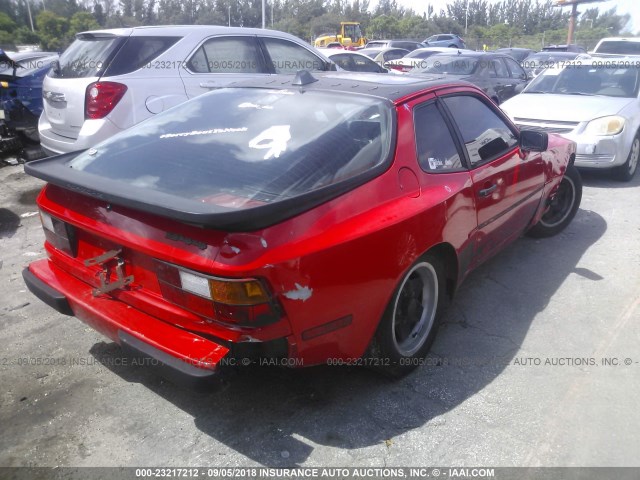 WP0AA0943EN450128 - 1984 PORSCHE 944 RED photo 4