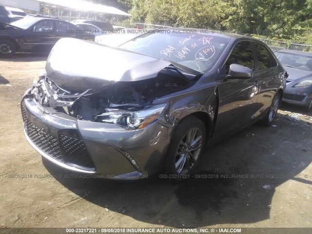 4T1BF1FK4HU297215 - 2017 TOYOTA CAMRY LE/XLE/SE/XSE GRAY photo 2