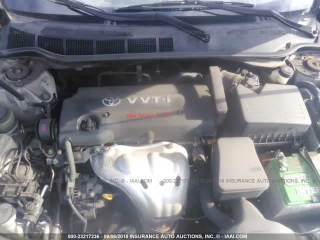 JTNBE46K973019984 - 2007 TOYOTA CAMRY NEW GENERAT CE/LE/XLE/SE SILVER photo 10