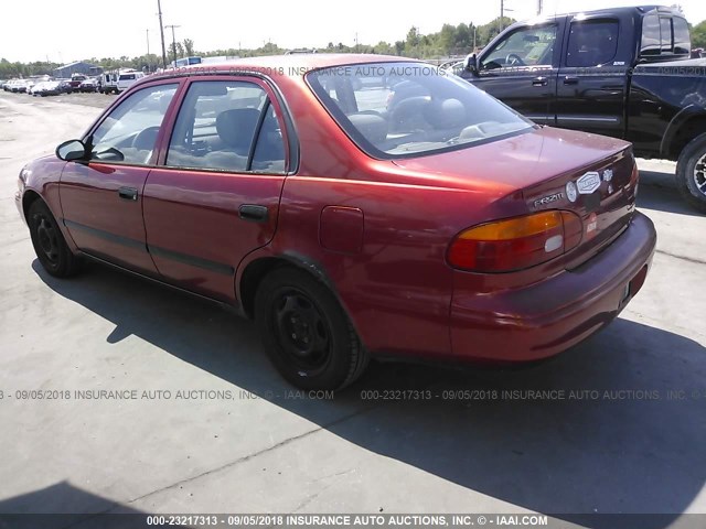 1Y1SK54822Z411331 - 2002 CHEVROLET GEO PRIZM LSI RED photo 3