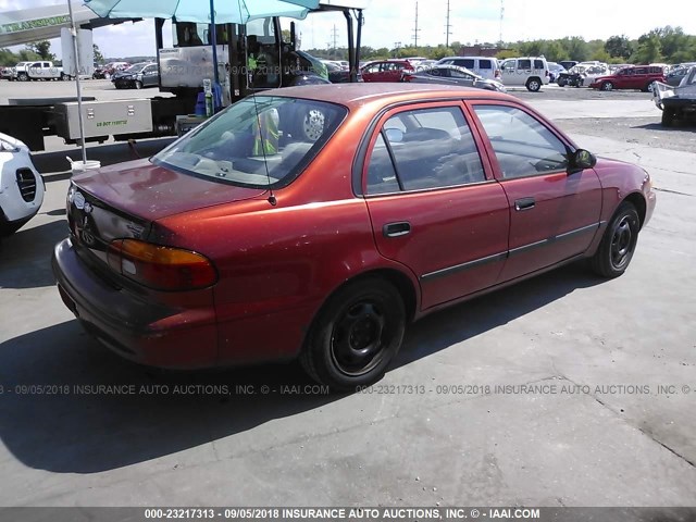 1Y1SK54822Z411331 - 2002 CHEVROLET GEO PRIZM LSI RED photo 4