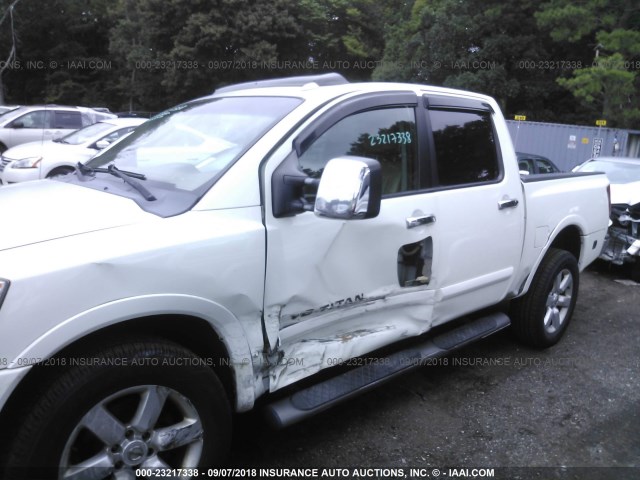 1N6AA07C29N302341 - 2009 NISSAN TITAN XE/SE/LE/PRO-4X WHITE photo 6