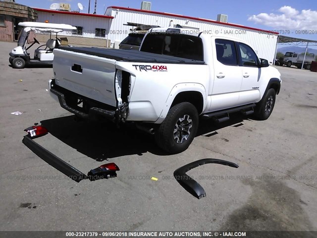 3TMCZ5AN4GM035495 - 2016 TOYOTA TACOMA DBL CAB/SR/SR5/TRD SPT/OR WHITE photo 4