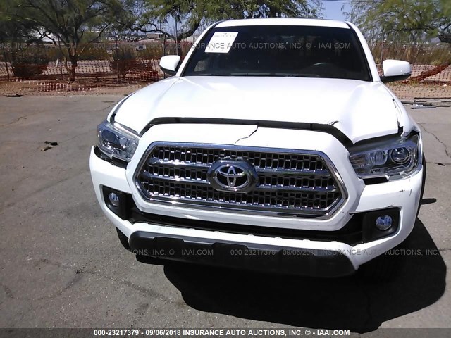 3TMCZ5AN4GM035495 - 2016 TOYOTA TACOMA DBL CAB/SR/SR5/TRD SPT/OR WHITE photo 6