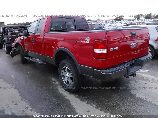 1FTPX145X4NB11525 - 2004 FORD F150 Қызыл фото 3