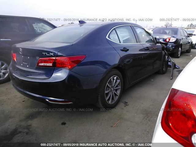 19UUB1F59JA005604 - 2018 ACURA TLX TECH BLUE photo 4