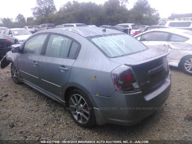 3N1CB61E97L690772 - 2007 NISSAN SENTRA SE-R SPEC V GRAY photo 3