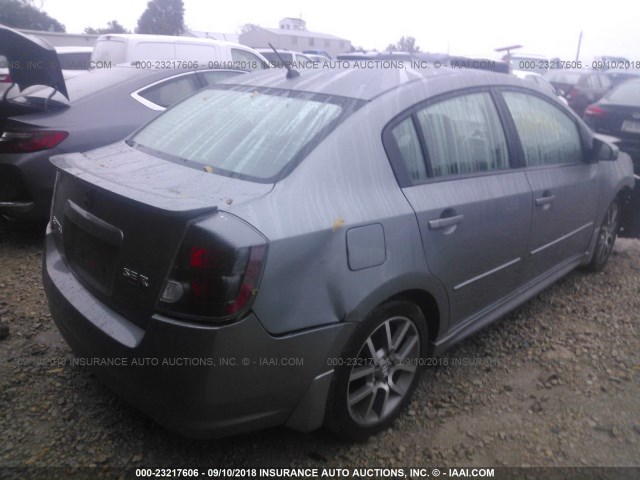 3N1CB61E97L690772 - 2007 NISSAN SENTRA SE-R SPEC V GRAY photo 4