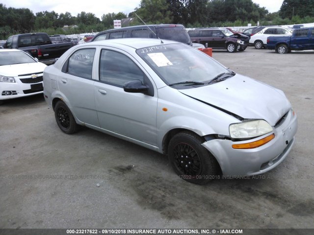 KL1TD52664B234337 - 2004 CHEVROLET AVEO SILVER photo 1