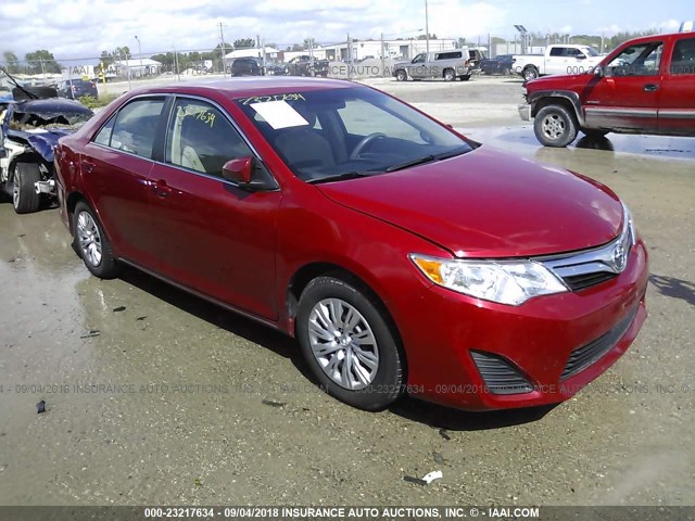 4T4BF1FK2ER371684 - 2014 TOYOTA CAMRY L/SE/LE/XLE RED photo 1