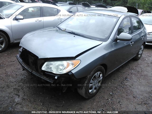 KMHDU46D09U782471 - 2009 HYUNDAI ELANTRA GLS/SE GRAY photo 2