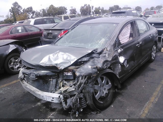 2HGFA16527H305636 - 2007 HONDA CIVIC LX GRAY photo 2