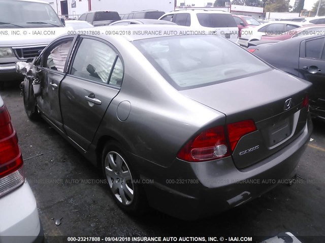 2HGFA16527H305636 - 2007 HONDA CIVIC LX GRAY photo 3