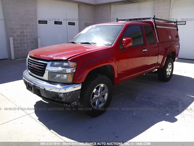 1GTJSCDE5A8112785 - 2010 GMC CANYON SLE RED photo 2