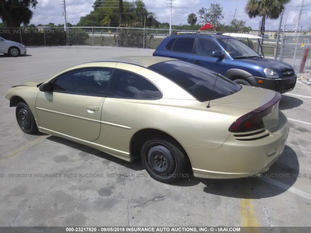 4B3AG42H21E008986 - 2001 DODGE STRATUS SE GOLD photo 3