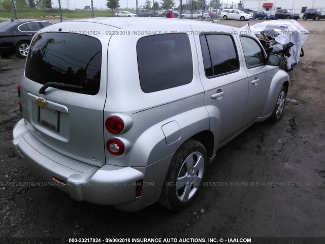 3GNDA13DX8S638593 - 2008 CHEVROLET HHR LS SILVER photo 4