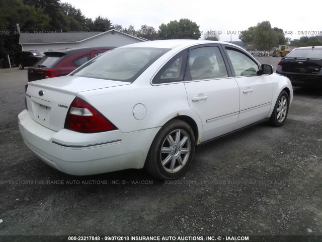 1FAFP25145G204517 - 2005 FORD FIVE HUNDRED LIMITED WHITE photo 4