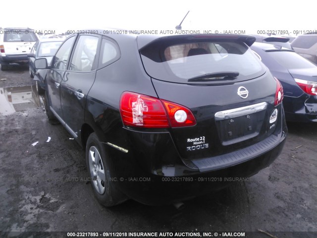 JN8AS5MV4CW385022 - 2012 NISSAN ROGUE S/SV BLACK photo 3