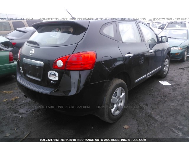 JN8AS5MV4CW385022 - 2012 NISSAN ROGUE S/SV BLACK photo 4