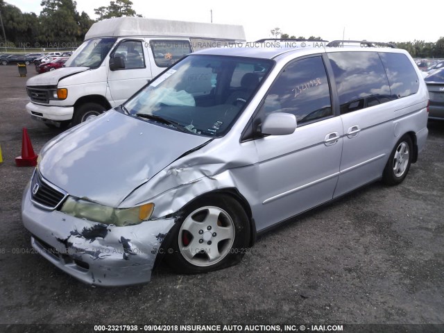 2HKRL18621H563102 - 2001 HONDA ODYSSEY EX SILVER photo 2