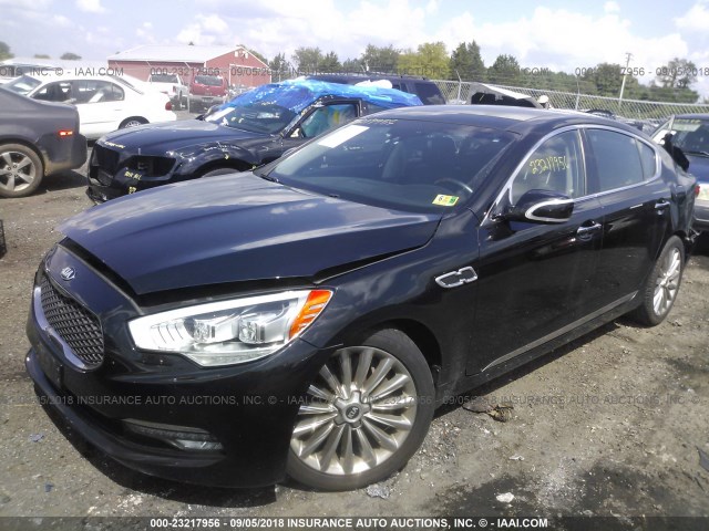 KNALW4D48F6021701 - 2015 KIA K900 BLACK photo 2