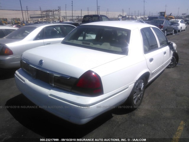 2MEFM74V87X641887 - 2007 MERCURY GRAND MARQUIS GS WHITE photo 4