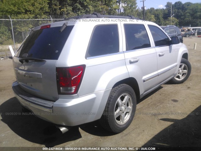 1J8HR58N17C537208 - 2007 JEEP GRAND CHEROKEE LIMITED SILVER photo 4
