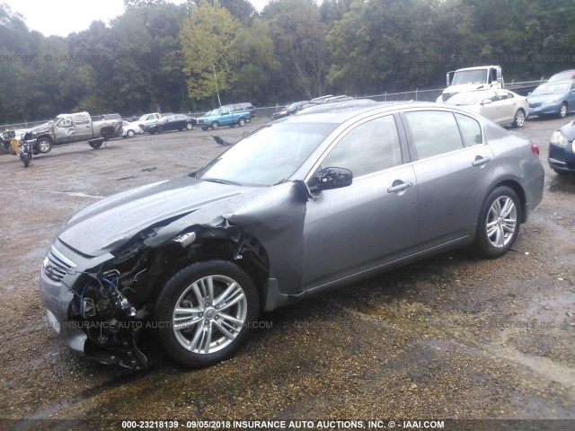 JN1CV6AP9DM719343 - 2013 INFINITI G37 JOURNEY/SPORT SILVER photo 2