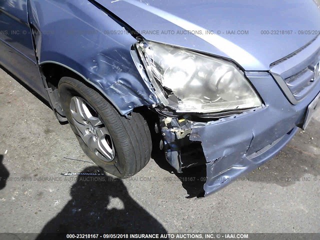 5FNRL38637B139012 - 2007 HONDA ODYSSEY EXL BLUE photo 6