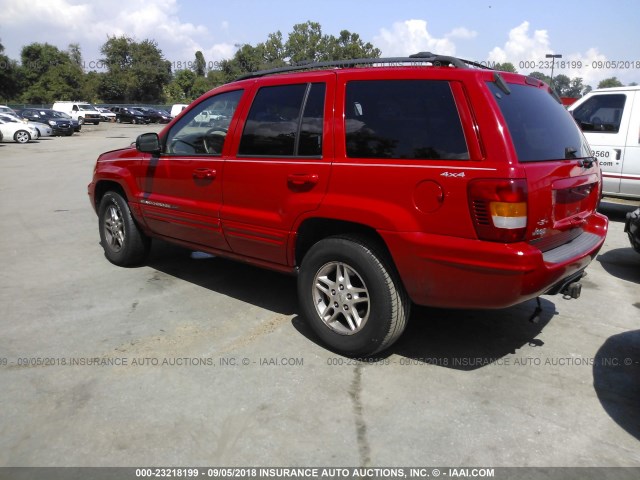 1J4GW58N1YC364538 - 2000 JEEP GRAND CHEROKEE LIMITED RED photo 3