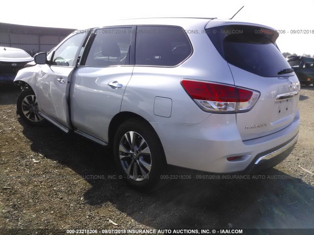 5N1AR2MN5EC671449 - 2014 NISSAN PATHFINDER S/SV/SL/PLATINUM SILVER photo 3