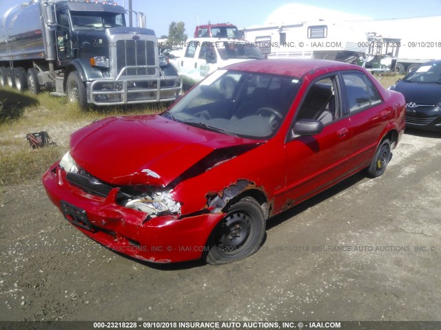 JM1BJ2229Y0217087 - 2000 MAZDA PROTEGE DX/LX RED photo 2