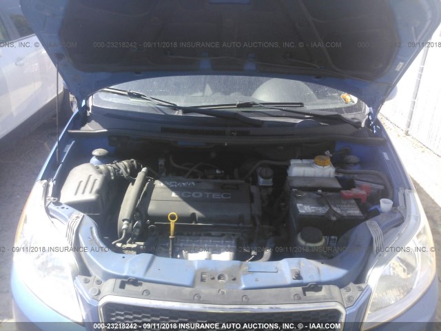 KL1TD6DE0AB080195 - 2010 CHEVROLET AVEO LS/LT 蓝色 照片 10