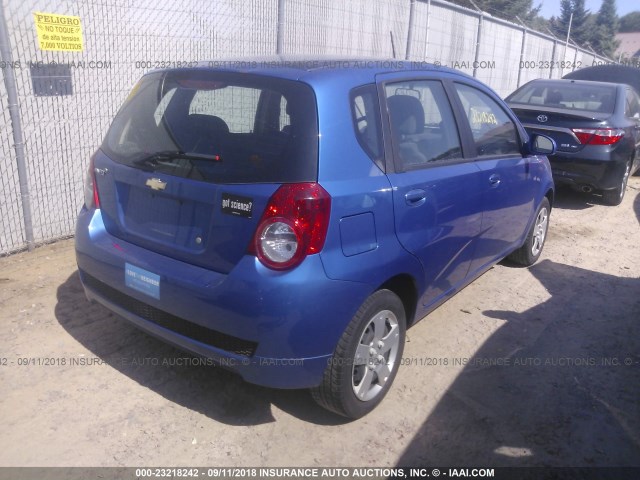 KL1TD6DE0AB080195 - 2010 CHEVROLET AVEO LS/LT BLUE photo 4