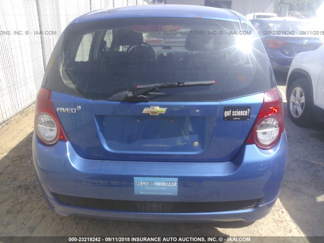 KL1TD6DE0AB080195 - 2010 CHEVROLET AVEO LS/LT BLUE photo 6