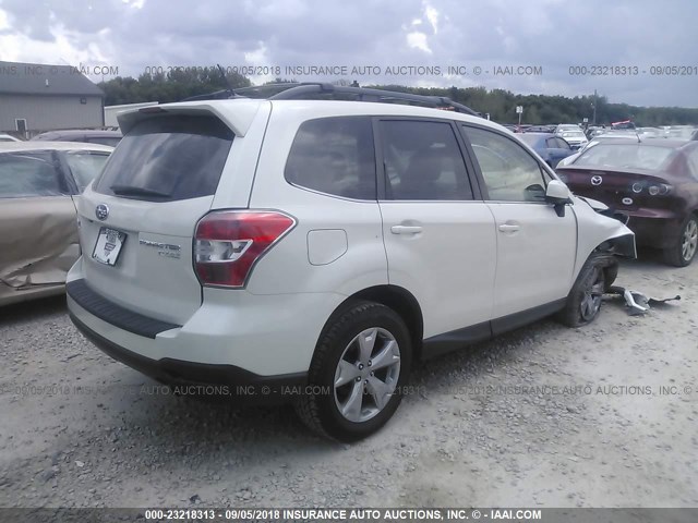 JF2SJARC0FH418353 - 2015 SUBARU FORESTER 2.5I LIMITED WHITE photo 4