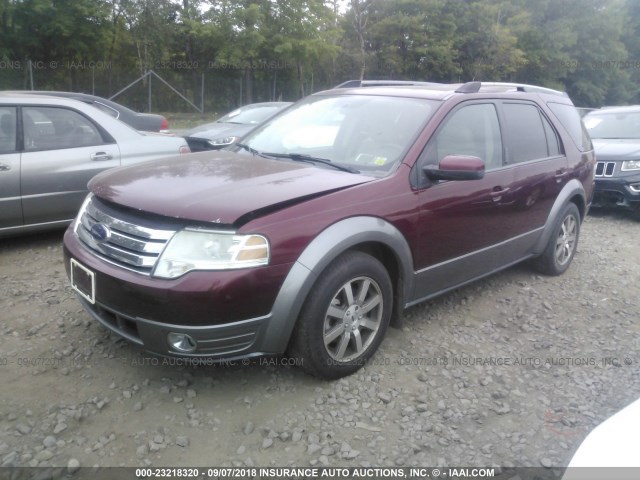 1FMDK05W38GA11923 - 2008 FORD TAURUS X SEL MAROON photo 2