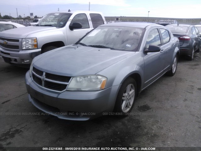 1B3LC56K68N160684 - 2008 DODGE AVENGER SXT BLUE photo 2