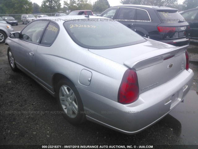 2G1WK15K679270766 - 2007 CHEVROLET MONTE CARLO LT SILVER photo 3