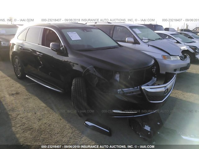 5FRYD4H41EB001672 - 2014 ACURA MDX TECHNOLOGY BLACK photo 1