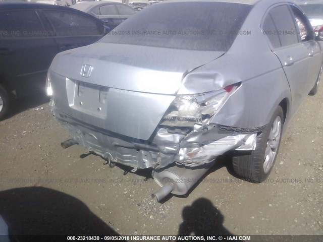 1HGCP36888A069100 - 2008 HONDA ACCORD EXL SILVER photo 6