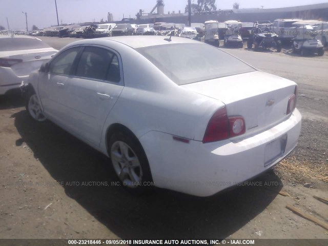 1G1ZG57B99F247625 - 2009 CHEVROLET MALIBU LS Ақ фото 3