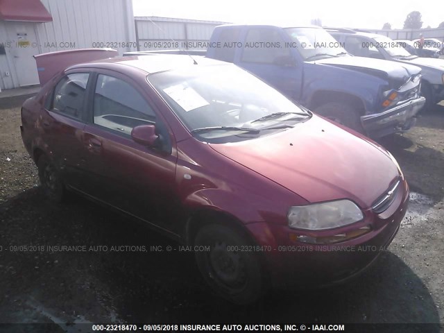 KL1TD52625B343654 - 2005 CHEVROLET AVEO LS RED photo 1