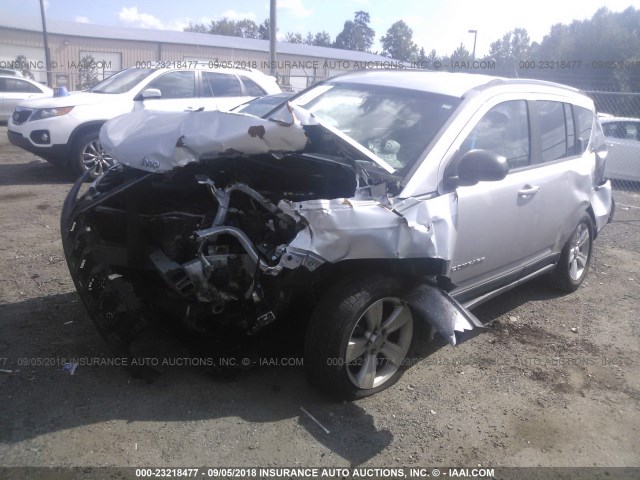 1J4NF1FB3BD278805 - 2011 JEEP COMPASS SPORT SILVER photo 2